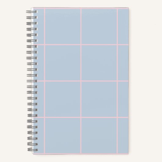 Minimale Farb-Gitter-Prüfmuster Notizblock (Vorderseite)