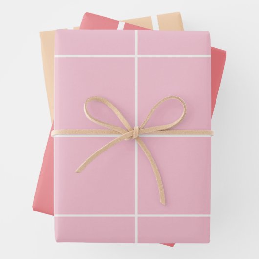 Minimale Farb-Gitter-Prüfstruktur Geschenkpapier Set (Beispiel)