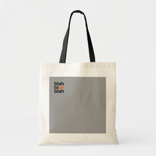 Minimale Farbbblock-Tasche – Blah Blah Blah Tragetasche (Vorne)