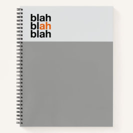 Minimale Farbblock-Notizbuch – Blah Blah Blah Notizblock