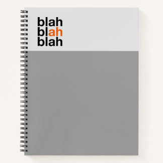 Minimale Farbblock-Notizbuch – Blah Blah Blah Notizblock