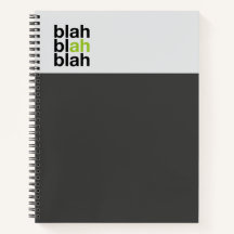 Minimale Farbblock-Notizbuch – Blah Blah Blah