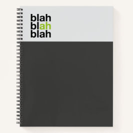 Minimale Farbblock-Notizbuch – Blah Blah Blah Notizblock