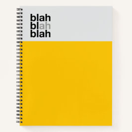 Minimale Farbblock-Notizbuch – Blah Blah Blah Notizblock