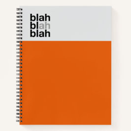 Minimale Farbblock-Notizbuch – Blah Blah Blah Notizblock