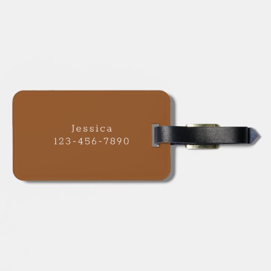 Minimale Farbe Gepäckanhänger (Rückseite horizontal)