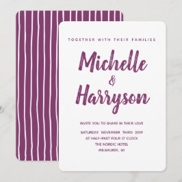 Minimale Farbe | LILA | Einladung zur Hochzeit