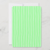 Minimale Farbe | Neon Green | Einladung zur Hochze (Rückseite)
