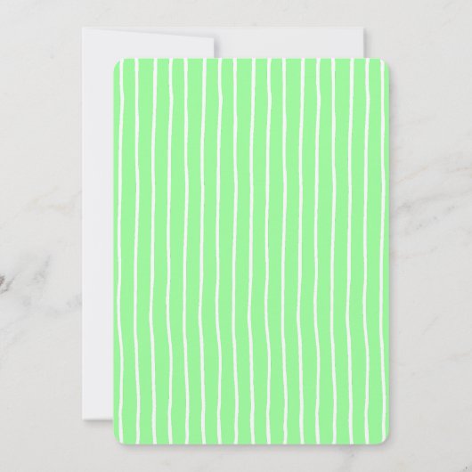 Minimale Farbe | Neon Green | Einladung zur Hochze (Rückseite)