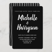 Minimale Farbe | Schwarz insgesamt | Einladung zur (Vorne/Hinten)