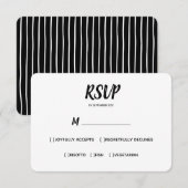 Minimale Farbe | Schwarz | Wahl des Hochzeitsmahls RSVP Karte (Vorne/Hinten)