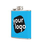 Minimale Farbeinstellung für moderne Markenhinweis Flachmann (Links)