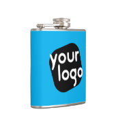 Minimale Farbeinstellung für moderne Markenhinweis Flachmann (Rechts)