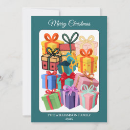 Minimale farbenfrohe Geschenke Feiertagskarte