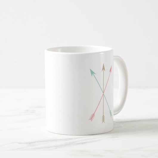 Minimale farbige Pfeile Kaffeetasse (VorderseiteRechts)