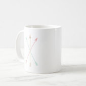 Minimale farbige Pfeile Kaffeetasse (Vorderseite Links)