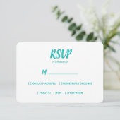 Minimale Farbwahl RSVP Karte (Stehend Vorderseite)
