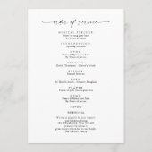 Minimale Feier des Foto-Beerdigungsprogramms Programm (Rückseite)