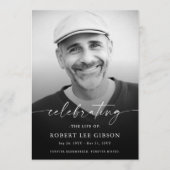 Minimale Feier des Foto-Beerdigungsprogramms Programm (Vorderseite)