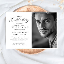 Minimale Feier zum Foto Gedenkfeier Einladung