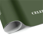 Minimale FEIERN | Waldgrüne Feiertage Geschenkpapier (Rolleneckpunkt)