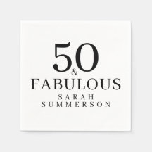 Minimale Fifty and Fabulous 50. Geburtstagsfeier