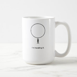 Minimale Figur unter Druck - Abstrakte Linienkunst Kaffeetasse