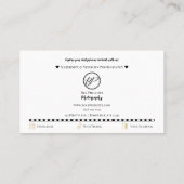 Minimale Filmstreifen Neugeborene Fotografie Visitenkarte (Rückseite)