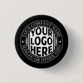 Minimale Firmenname und benutzerdefiniertes Marken Button (Vorderseite)