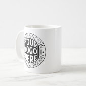 Minimale Firmenname und benutzerdefiniertes Marken Kaffeetasse (Vorderseite Links)