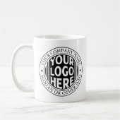 Minimale Firmenname und benutzerdefiniertes Marken Kaffeetasse (Links)