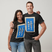 Minimale Fische auf Blau T-Shirt (Unisex)