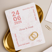 Minimale Flachkarte Save the Date