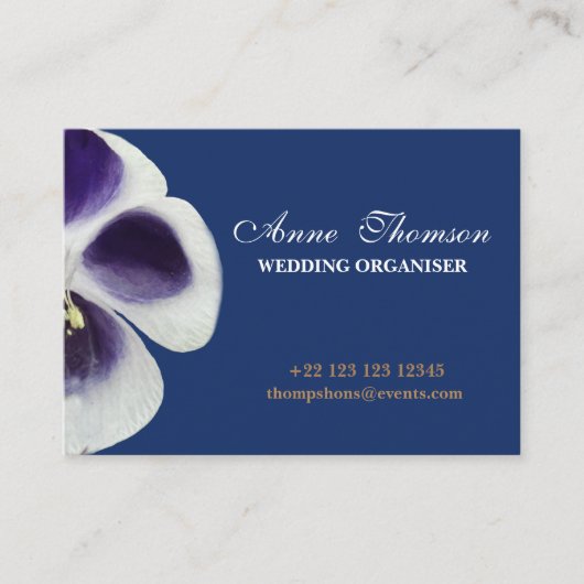 Minimale, florale Berufliche Bussinenkarte Visitenkarte (Vorderseite)