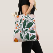 Minimale florale botanische Muster-Tasche Tasche (Von Nahem)