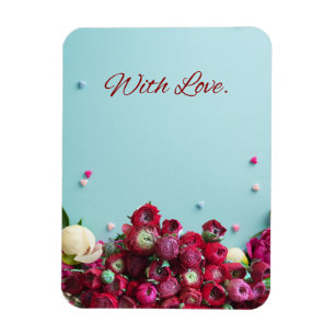 Minimale Florale Grußkarte – Mit Liebe Botanisch Magnet