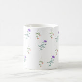 Minimale Florale Kaffeetasse Weiß (Mittel)