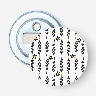 Minimale florale nahtlose moderne botanische Daisy Flaschenöffner