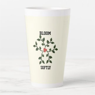 Minimale florale Rankenstruktur | Elegante Botanik Milchtasse
