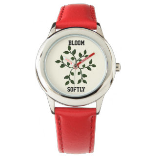 Minimale florale Rankenzeichnung  | Elegante Botan Armbanduhr