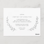 Minimale Flower Girl Vorschlagskarte mit Foto Postkarte (Rückseite)