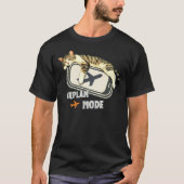 Minimale Flugzeugmodus-Katzengestaltung T-Shirt (Vorderseite)