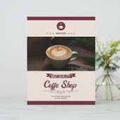 Minimale Flyervorlage für Coffeeshops (Stehend Vorderseite)