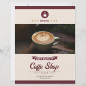 Minimale Flyervorlage für Coffeeshops (Vorderseite)
