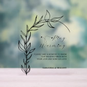 Minimale Foliage Arch Rings Erwärmung Hochzeit Acrylschild (Neutral)