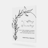 Minimale Foliage Arch Rings Erwärmung Hochzeit Acrylschild (Winkel)