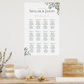 Minimale Foliage & Gold Geometric Terrarium Sitzpl Poster (Küche)