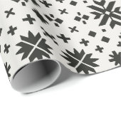 Minimale Folk-Geometrie Nahtloses Muster Geschenkpapier (Rolleneckpunkt)