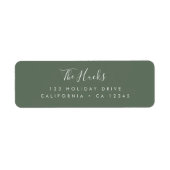 Minimale Forest Green Scandi Rücksendeadresse (Vorne)