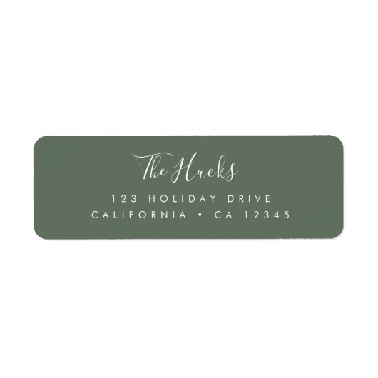 Minimale Forest Green Scandi Rücksendeadresse (Vorne)